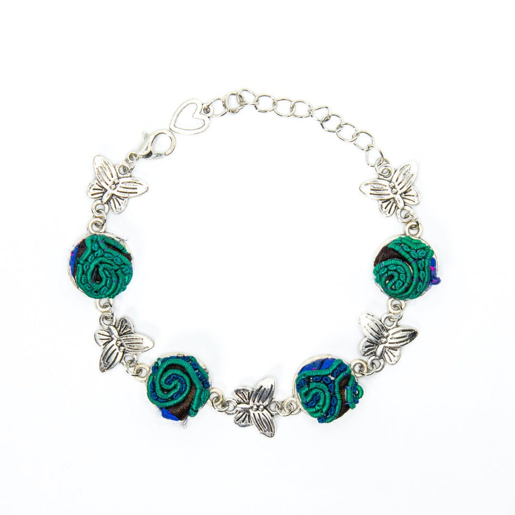 #product_nTraditional Hand Embroidered Miao Silver Braceletame# - it&itself