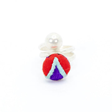 #product_nHand Embroidered Silver Adjustable Ringsame# - it&itself