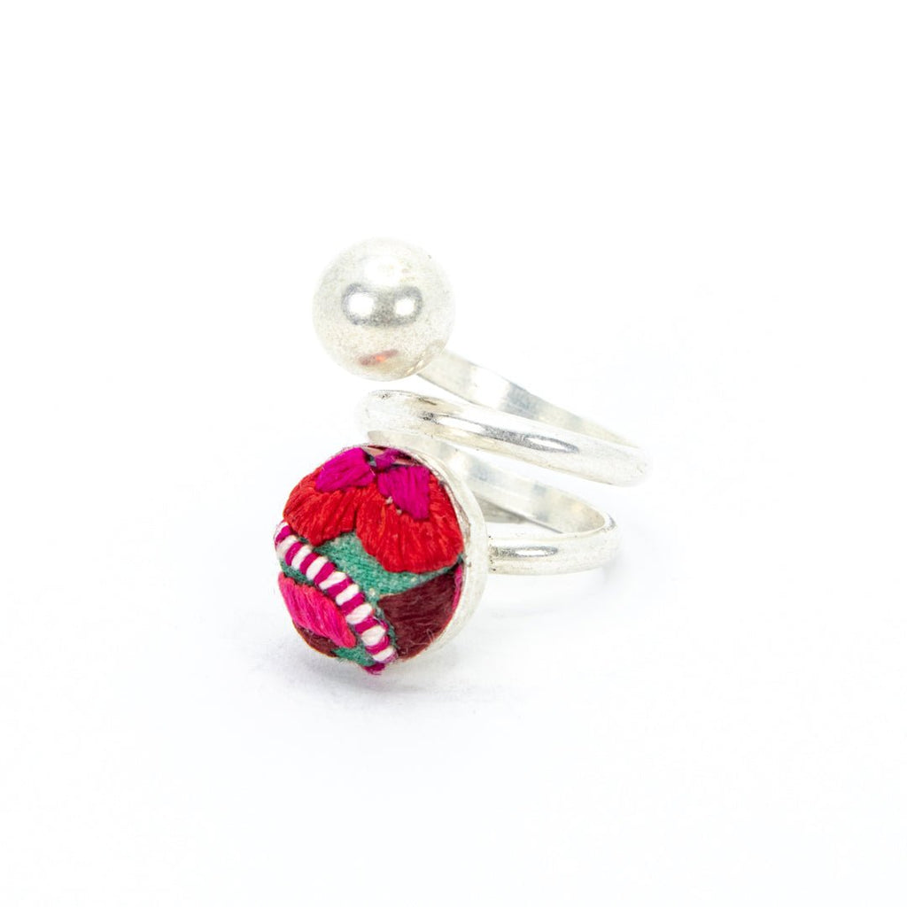 #product_nHand Embroidered Silver Adjustable Ringsame# - it&itself