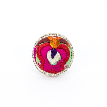 #product_nHand Embroidered Silver Adjustable Ringsame# - it&itself