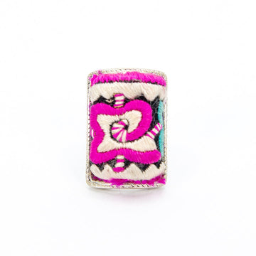 #product_nHand Embroidered Silver Adjustable Ringsame# - it&itself