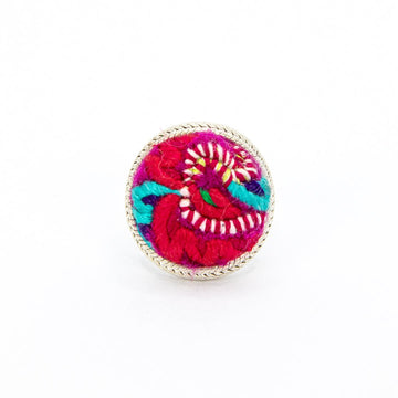#product_nHand Embroidered Silver Adjustable Ringsame# - it&itself