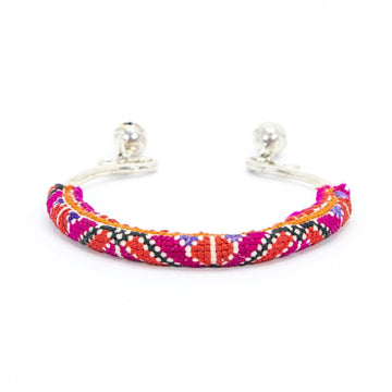 #product_nTraditional Miao Embroidered Silver Adjustable Banglesame# - it&itself