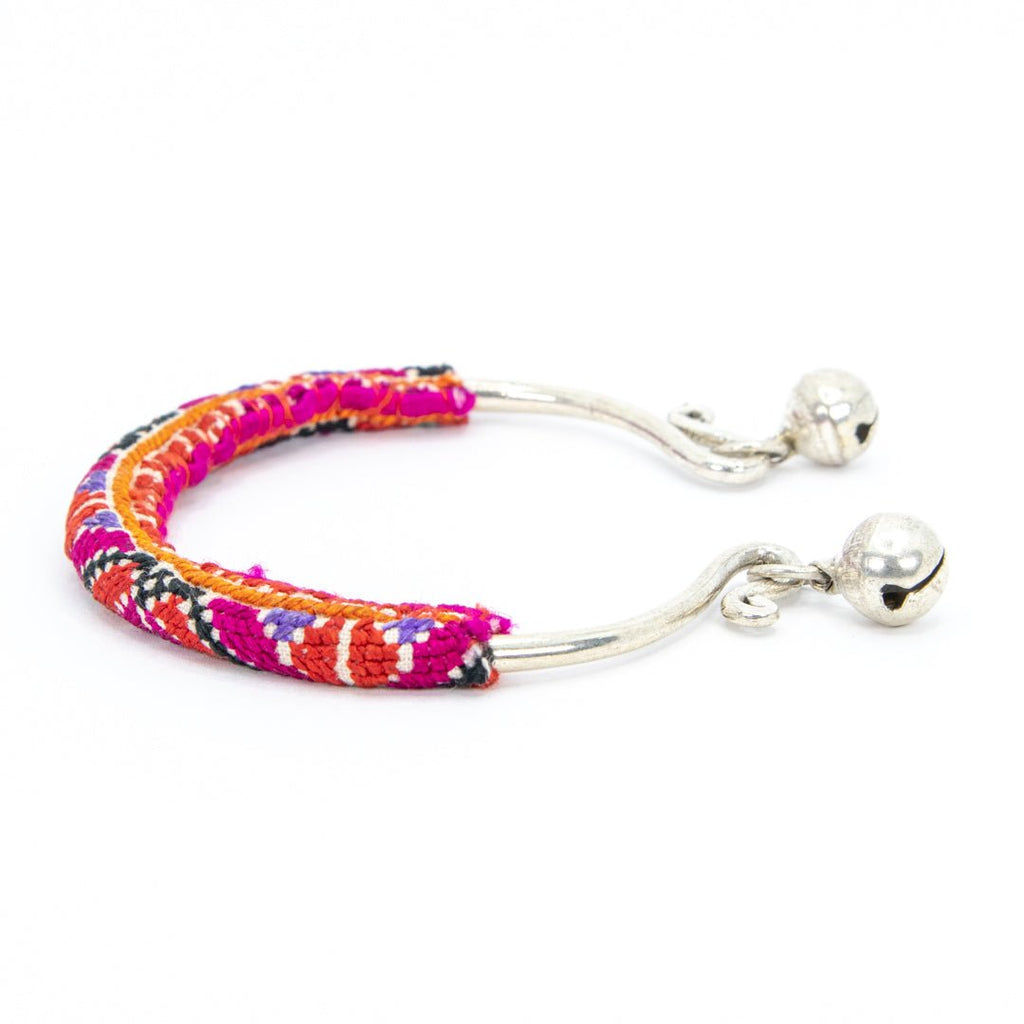 #product_nTraditional Miao Embroidered Silver Adjustable Banglesame# - it&itself