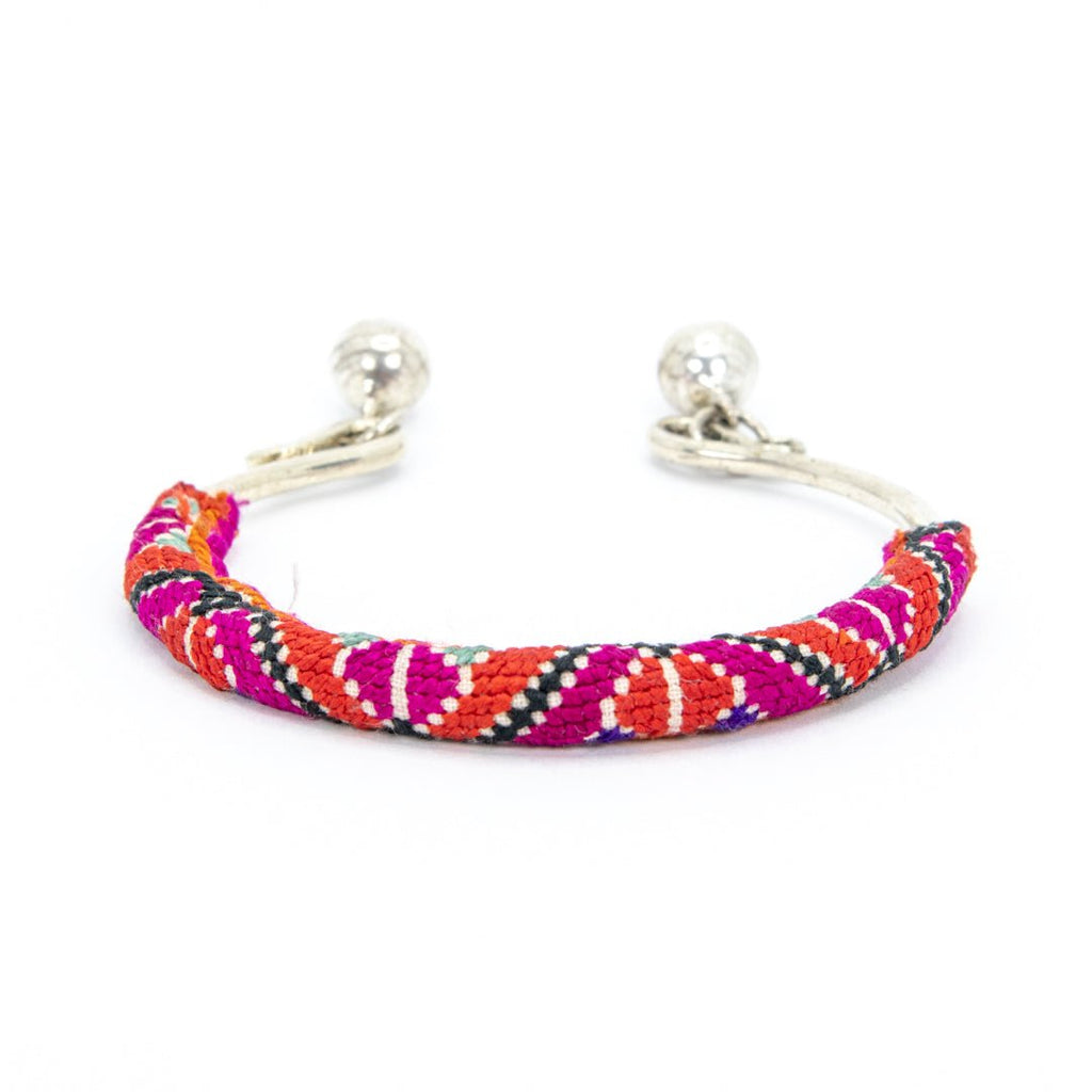 #product_nTraditional Miao Embroidered Silver Adjustable Banglesame# - it&itself
