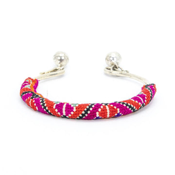 #product_nTraditional Miao Embroidered Silver Adjustable Banglesame# - it&itself