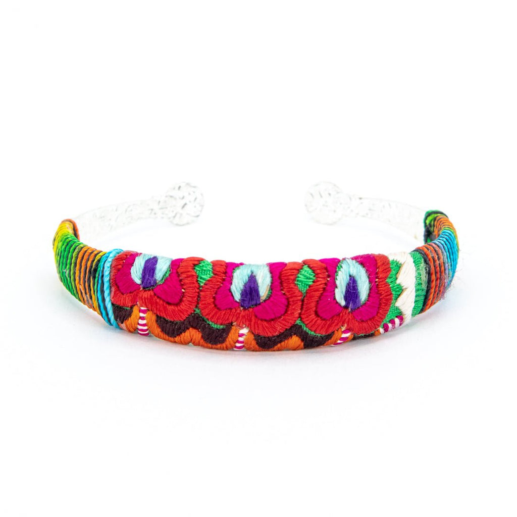 #product_nTraditional Miao Embroidered Silver Adjustable Banglesame# - it&itself