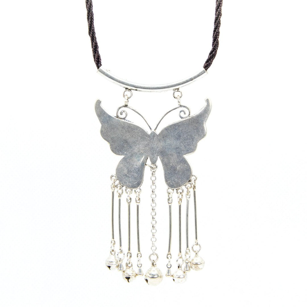 #product_nHand Drawn & Dyed Batik Wax Fabric Silver Necklaceame# - it&itself