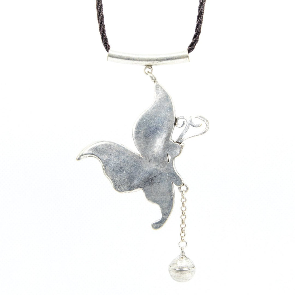#product_nHand Drawn & Dyed Batik Wax Fabric Silver Necklaceame# - it&itself