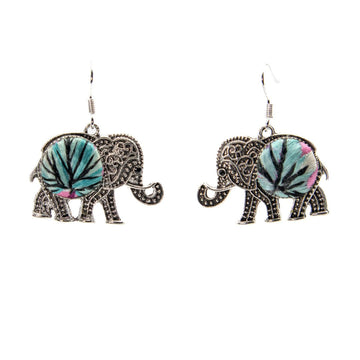 #product_nElephant Shape Vintage Embroidered Miao Silver Earringsame# - it&itself