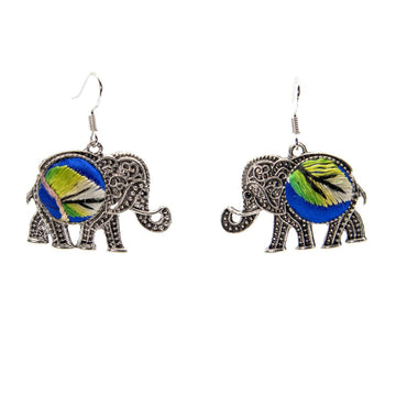 #product_nElephant Shape Vintage Embroidered Miao Silver Earringsame# - it&itself