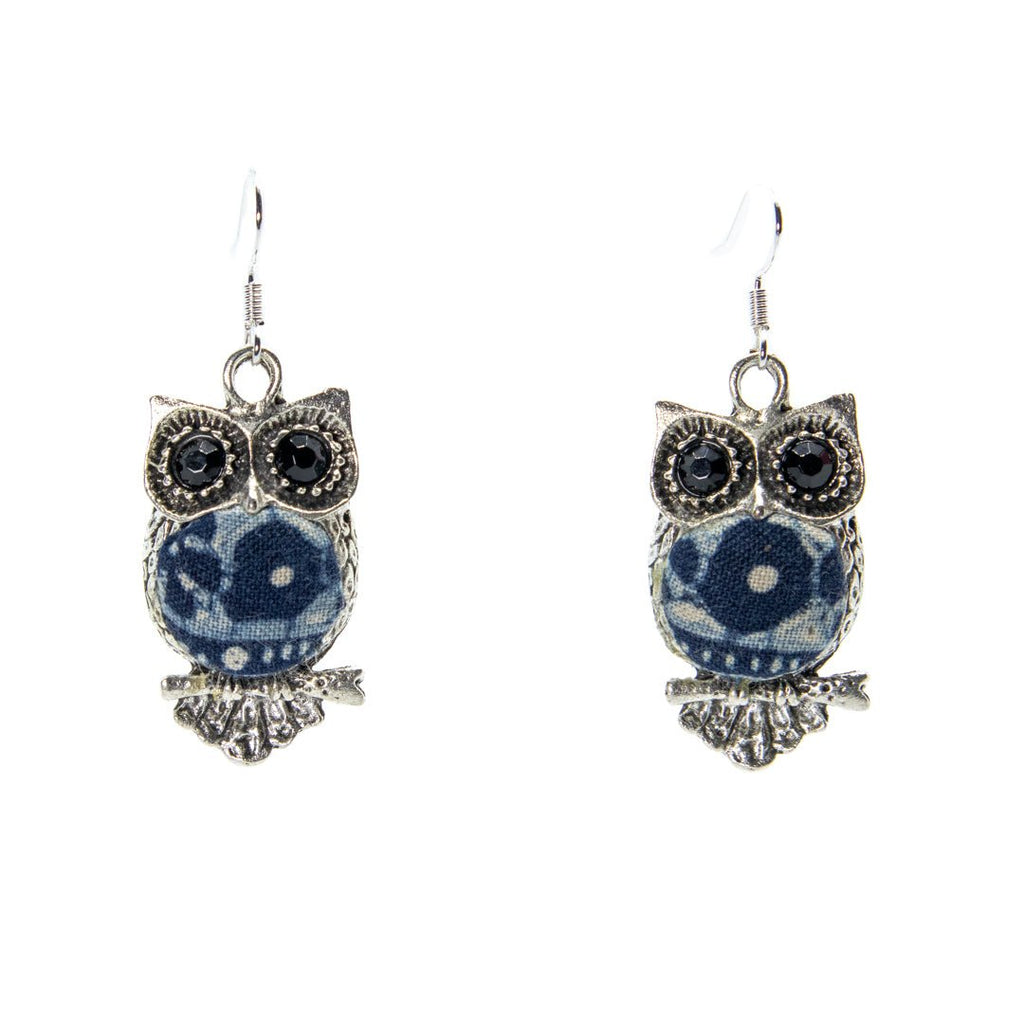 #product_nOwl Shape Handmade Batik Miao Silver Earringsame# - it&itself