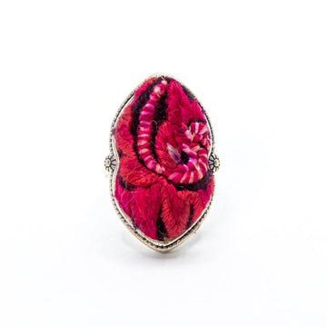 #product_nHand Embroidered Silver Adjustable Ringsame# - it&itself