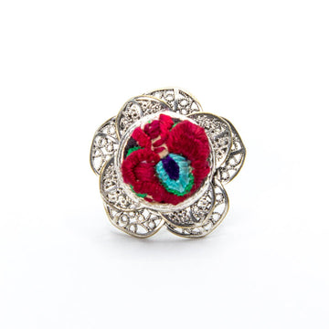 #product_nHand Embroidered Silver Adjustable Ringsame# - it&itself