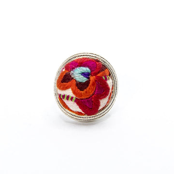 #product_nHand Embroidered Silver Adjustable Ringsame# - it&itself