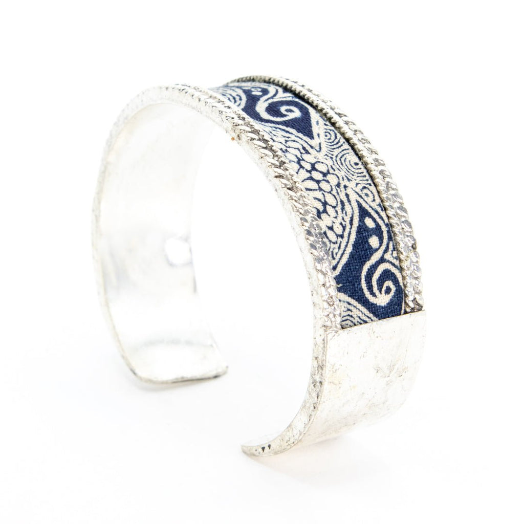 #product_nAntique Hand Drawn & Dyed Batik Fabric Silver Banglesame# - it&itself