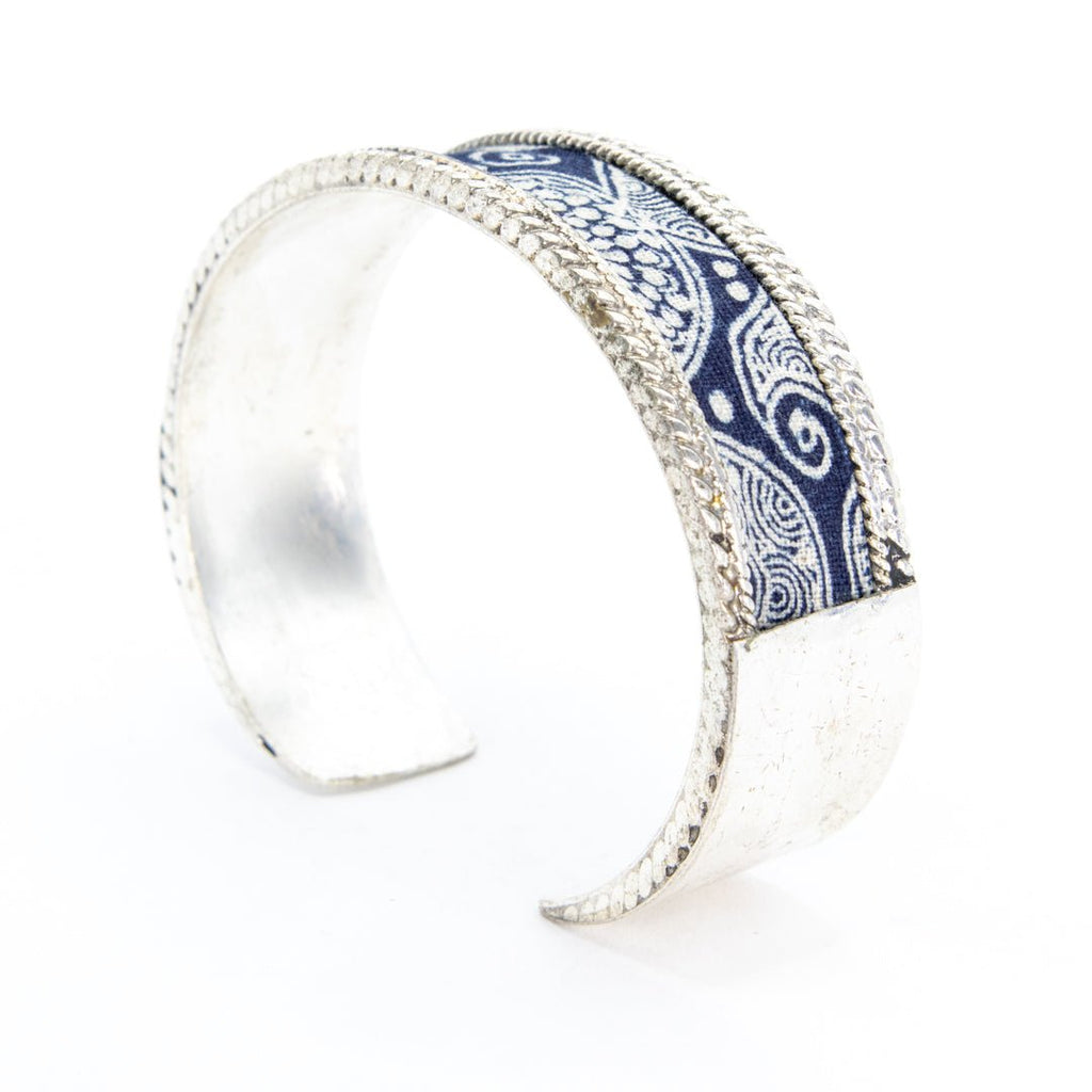 #product_nAntique Hand Drawn & Dyed Batik Fabric Silver Banglesame# - it&itself