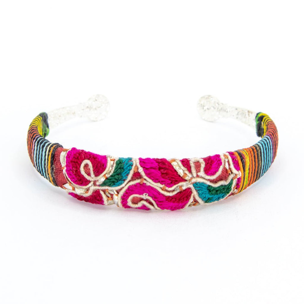 #product_nTraditional Miao Embroidered Silver Banglesame# - it&itself