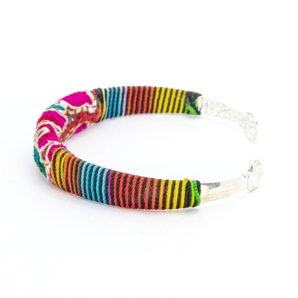 #product_nTraditional Miao Embroidered Silver Banglesame# - it&itself