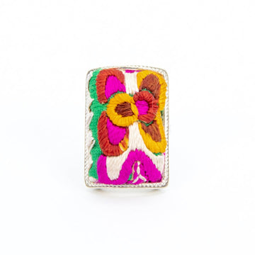 #product_nHand Embroidered Silver Adjustable Ringsame# - it&itself