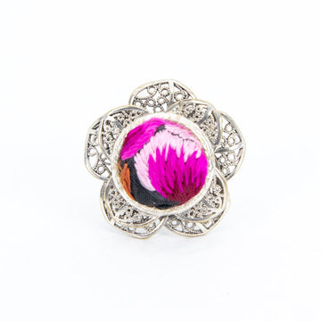 #product_nHand Embroidered Silver Adjustable Ringsame# - it&itself