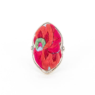 #product_nHand Embroidered Silver Adjustable Ringsame# - it&itself