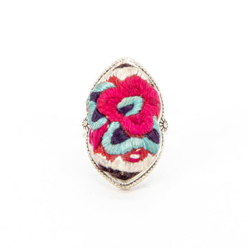 #product_nHand Embroidered Silver Adjustable Ringsame# - it&itself