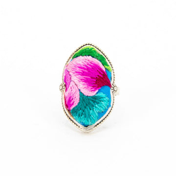 #product_nHand Embroidered Silver Adjustable Ringsame# - it&itself