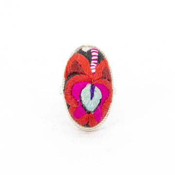 #product_nHand Embroidered Silver Adjustable Ringsame# - it&itself