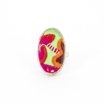 #product_nHand Embroidered Silver Adjustable Ringsame# - it&itself