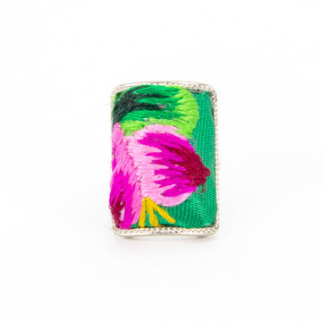 #product_nHand Embroidered Silver Adjustable Ringsame# - it&itself