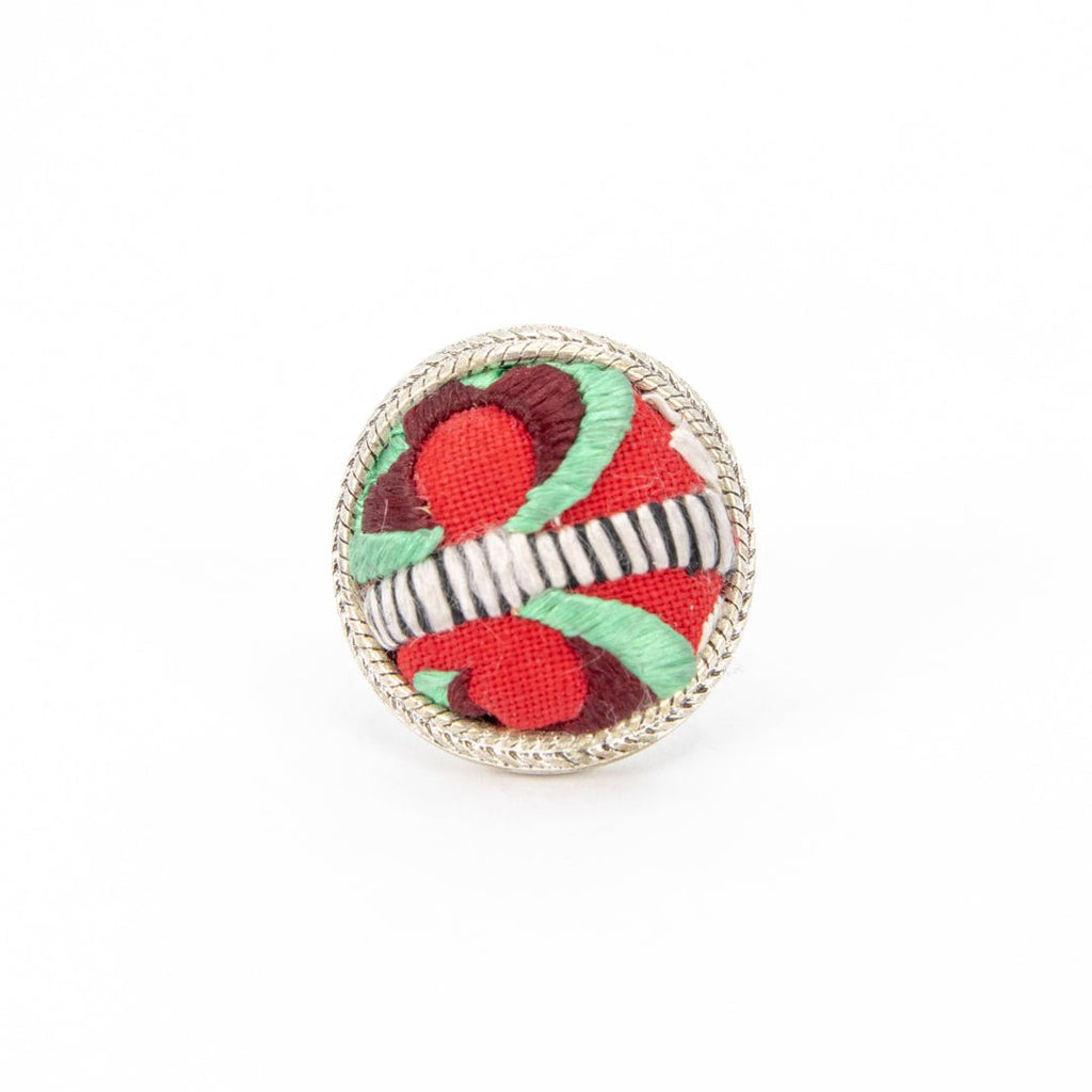 #product_nHand Embroidered Silver Adjustable Ringsame# - it&itself
