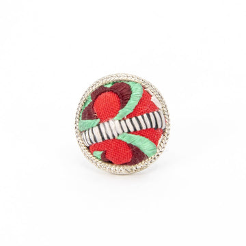 #product_nHand Embroidered Silver Adjustable Ringsame# - it&itself