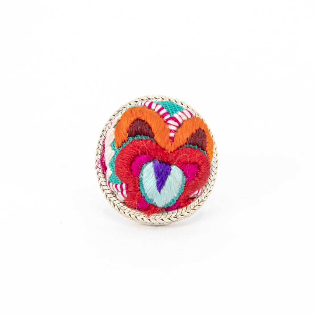 #product_nHand Embroidered Silver Adjustable Ringsame# - it&itself
