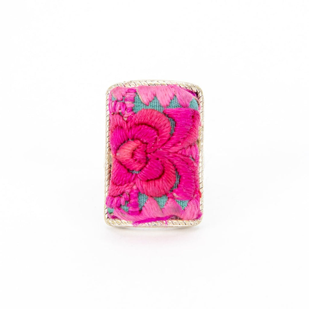 #product_nHand Embroidered Silver Adjustable Ringsame# - it&itself