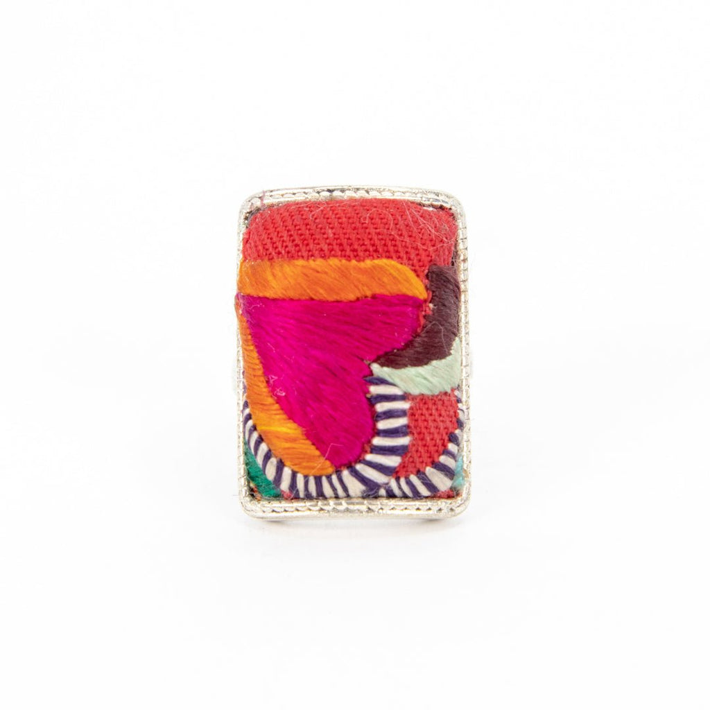 #product_nHand Embroidered Silver Adjustable Ringsame# - it&itself