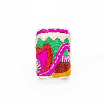#product_nHand Embroidered Silver Adjustable Ringsame# - it&itself