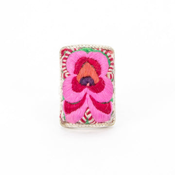 #product_nHand Embroidered Silver Adjustable Ringsame# - it&itself
