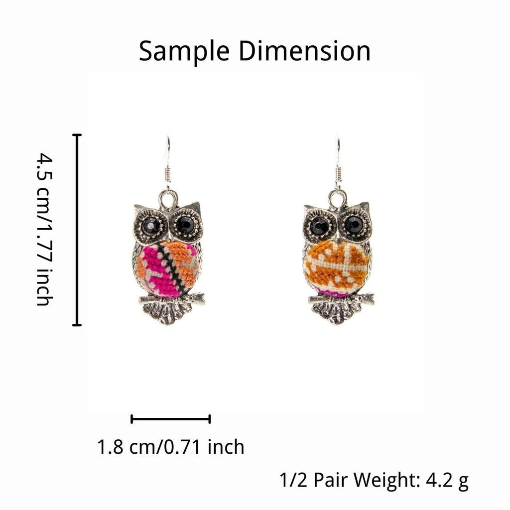 #product_nOwl Shape Handmade Batik Miao Silver Earringsame# - it&itself